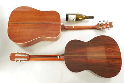 Lot 437 - A WASHBURN ACOUSTIC GUITA`R TOGETHER WITH A KIMBARA GUITAR