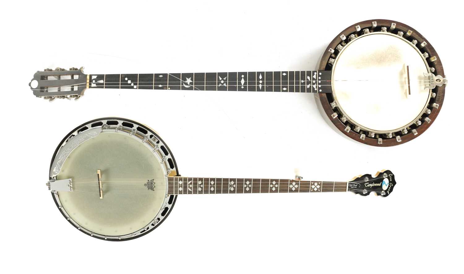 Lot 442 - A TANGLEWOOD COVE CREEK FIVE-STRING BANJO AND ANOTHER