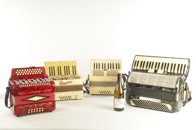 Lot 424 - A COLLECTION OF FOUR CASED ACCORDIONS