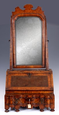 Lot 828 - AN EARLY 18TH CENTURY AND LATER BURR WALNUT...