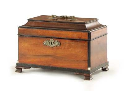 Lot 1150 - A GEORGE III ROSEWOOD TEA CADDY