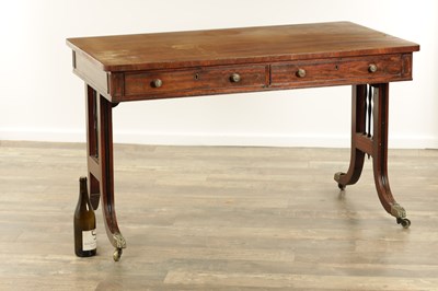 Lot 1343 - A REGENCY MAHOGANY LIBRARY TABLE IN THE MANNER OF GILLOWS