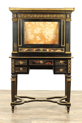 Lot 1330 - A 19TH CENTURY FRENCH LAQCERWORK AND ORMOLU MOUNTED COLLECTOR'S CABINET