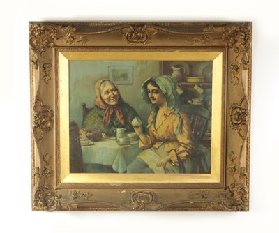 Lot 931 - JOHN SINGLETON. A 19TH CENTURY ITALIAN INTERIOR SCENE. OIL ON CANVAS.