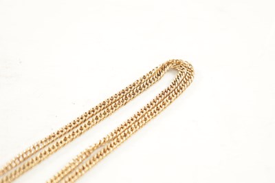 Lot 495 - A LONG 9CT ROSE GOLD CHAIN