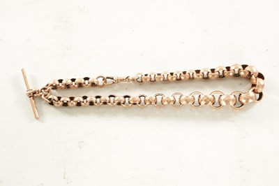 Lot 481 - A 9CT ROSE GOLD WATCH CHAIN