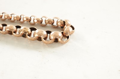 Lot 481 - A 9CT ROSE GOLD WATCH CHAIN