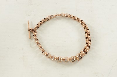 Lot 481 - A 9CT ROSE GOLD WATCH CHAIN