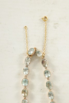 Lot 461 - A VICTORIAN GOLD AQUAMARINE NECKLACE