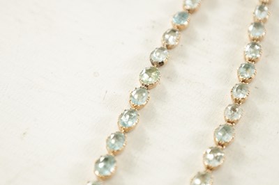 Lot 461 - A VICTORIAN GOLD AQUAMARINE NECKLACE