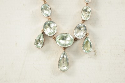 Lot 461 - A VICTORIAN GOLD AQUAMARINE NECKLACE