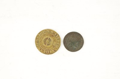 Lot 482 - TWO 17TH CENTURY SETTLE COINS