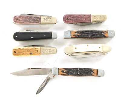 Lot 703 - A COLLECTION OF SEVEN FOLDING KNIVES BY GEORGE WOSTENHOLM, SHEFFIELD