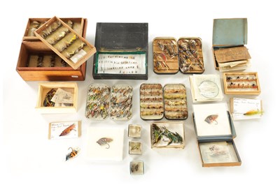 Lot 629 - A COLLECTION OF SALMON AND TROUT FISHING FLIES BY ALLCOCK, HARDY AND OTHERS