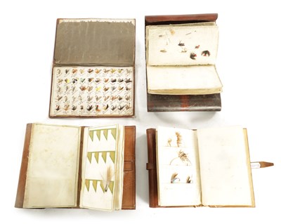 Lot 651 - THREE LEATHER FLY AND CAST WALLETS