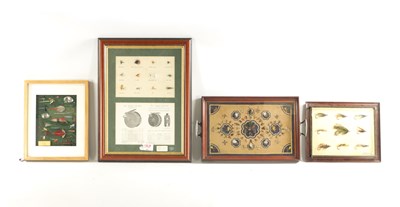 Lot 588 - A COLLECTION OF FRAMED DISPLAYS CONTAINING VARIOUS FLIES AND LURES