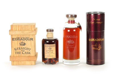 Lot 492 - EDRADOUR STRAIGHT FROM THE CASK HIGHLAND SINGLE MALT SCOTCH WHISKY AND A 13 YEAR AGED EDRADOUR LTD. EDITION