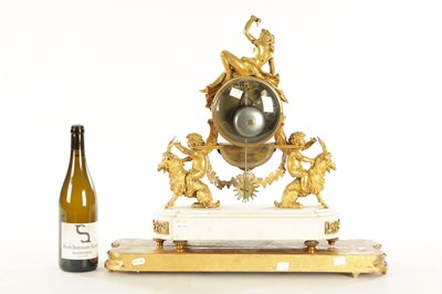 Lot 1149 - DETOUR, PARIS. A FINE LATE 18TH CENTURY ORMOLU AND WHITE MARBLE MANTEL CLOCK