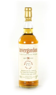 Lot 487 - INVERGORDON SINGLE CASK GRAIN SCOTCH WHISKY AGED 36 YEARS