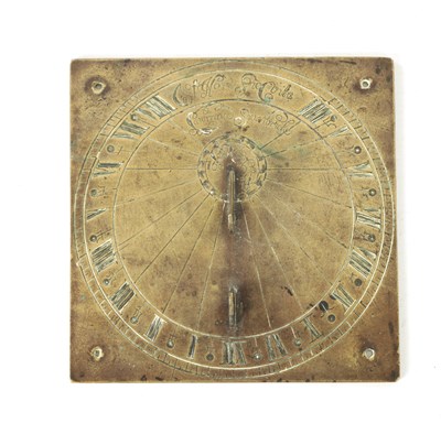 Lot 672 - A LATE 17TH CENTURY BRONZE SUNDIAL SIGNED LAWRENCE SWANBRIDGE