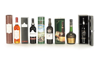 Lot 497 - FIVE BOTTLES OF COGNAC AND PORT