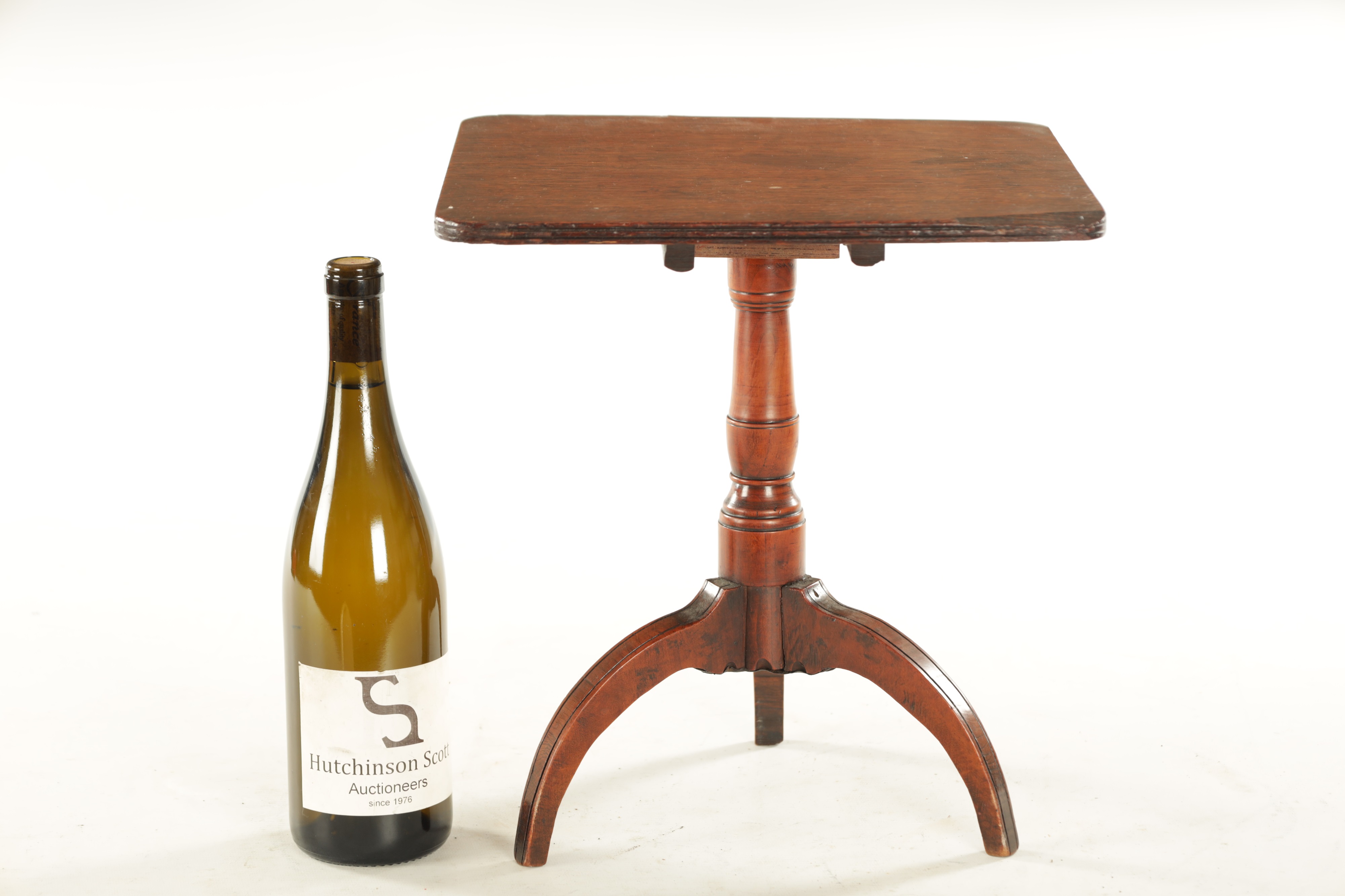 Lot 736 A 19TH CENTURY MINIATURE FRUIT WOOD TILT TOP