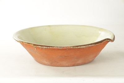 Lot 221 - A LARGE 19TH CENTURY GLAZED EARTHENWARE PANCHEON BOWL