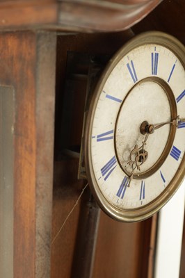 Lot 784 - A 19TH CENTURY WALNUT VIENNA REGULATOR WALL CLOCK OF SMALL PROPORTIONS