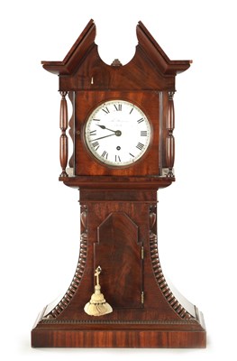 Lot 775 - THOMAS HARGRAVES, SETTLE. A RARE WILLIAM IV WEIGHT DRIVEN TABLE CLOCK