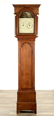 Lot 1117 - ETHERINTON, DRYFIELD. AN UNUSUAL GEORGE III QUARTER CHIMING 30-HOUR LONGCASE CLOCK