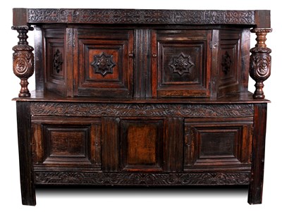 Lot 850 - A LARGE LATE 17TH CENTURY JOINED OAK...