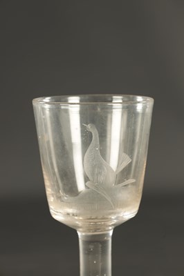 Lot 16 - A PAIR OF GEORGIAN GLASS GOBLETS