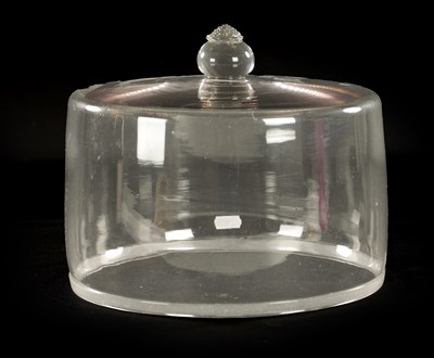 Lot 19 - A LATE GEORGIAN GLASS CHEESE BELL