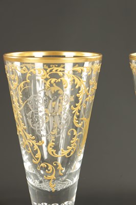 Lot 14 - A GIANT PAIR OF LATE 19TH CENTURY FRENCH FLARED GOBLETS