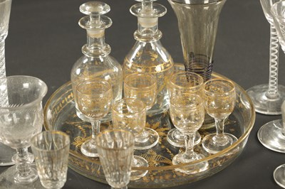 Lot 7 - A 19TH CENTURY FRENCH GILT-DECORATED LIQUEUR SET