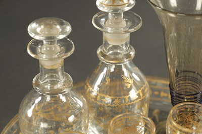 Lot 7 - A 19TH CENTURY FRENCH GILT-DECORATED LIQUEUR SET