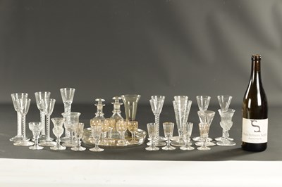 Lot 7 - A 19TH CENTURY FRENCH GILT-DECORATED LIQUEUR SET