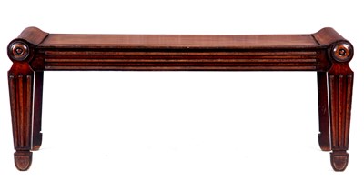 Lot 853 - A REGENCY MAHOGANY HALL BENCH IN THE MANNER OF...