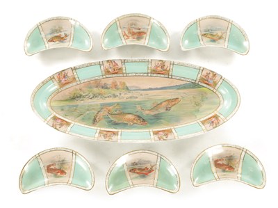 Lot 175 - AN FSC CZECHOSLOVAKIAN QUALITY PORCELAIN FISH SERVICE