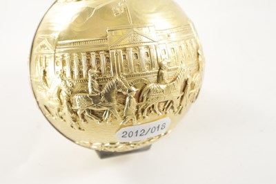 Lot 410 - STUART DEVLIN - A SILVER GILT COMMEMORATIVE LONDON GLOBE