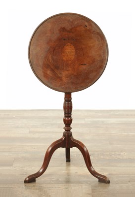 Lot 848 - A GEORGE III MAHOGANY TILT-TOP TABLE