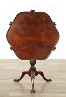 Lot 853 - A 19TH CENTURY MAHOGANY IRISH STYLE TILT-TOP TABLE