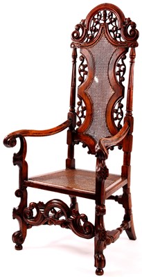 Lot 705 - An impressive William and Mary carved Walnut...