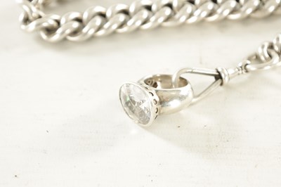 Lot 535 - A LARGE AND HEAVY VICTORIAN SILVER FOB CHAIN