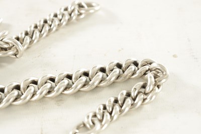 Lot 535 - A LARGE AND HEAVY VICTORIAN SILVER FOB CHAIN