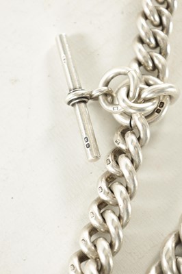 Lot 535 - A LARGE AND HEAVY VICTORIAN SILVER FOB CHAIN