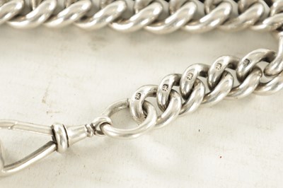 Lot 535 - A LARGE AND HEAVY VICTORIAN SILVER FOB CHAIN