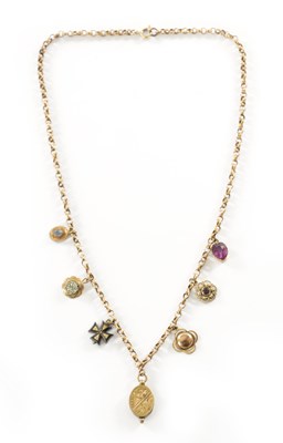 Lot 451 - A 19TH CENTURY 9CT GOLD NECKLACE