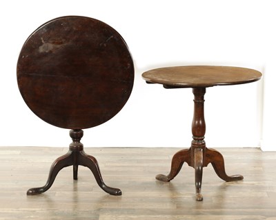 Lot 844 - AN 18TH CENTURY FRUITWOOD TILT TOP TRIPOD TABLE