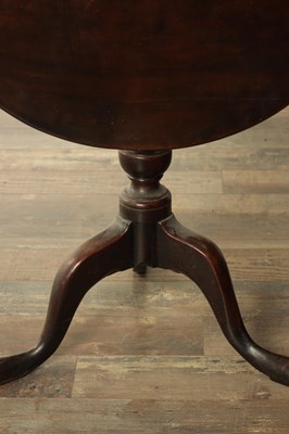 Lot 844 - AN 18TH CENTURY FRUITWOOD TILT TOP TRIPOD TABLE